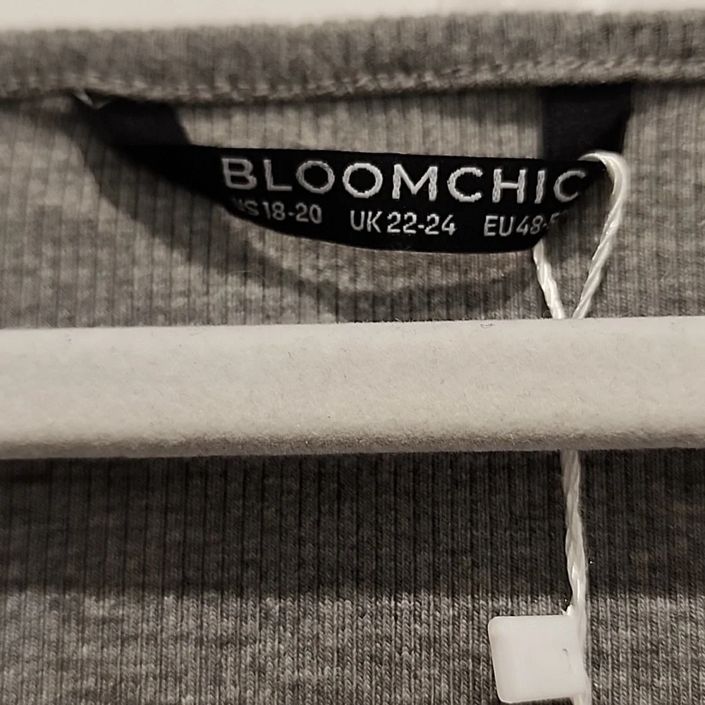 BloomChic Charcoal Tunic with Lace Accents - Picture 2 of 4